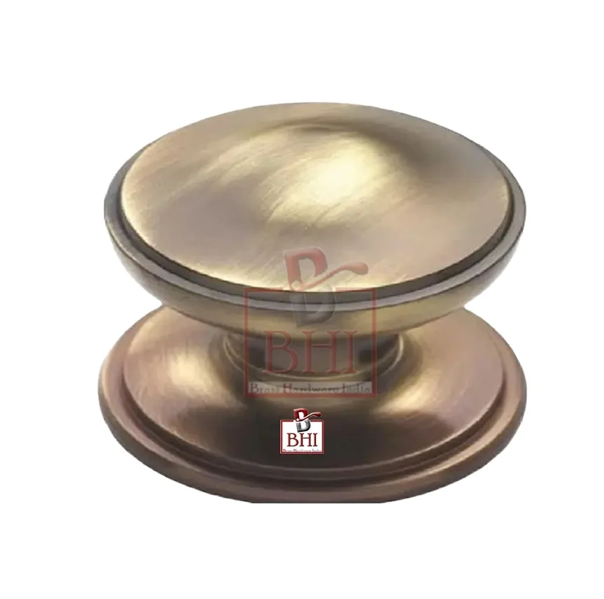 BRASS FIXED DOOR KNOB MUSHROOM DESIGN