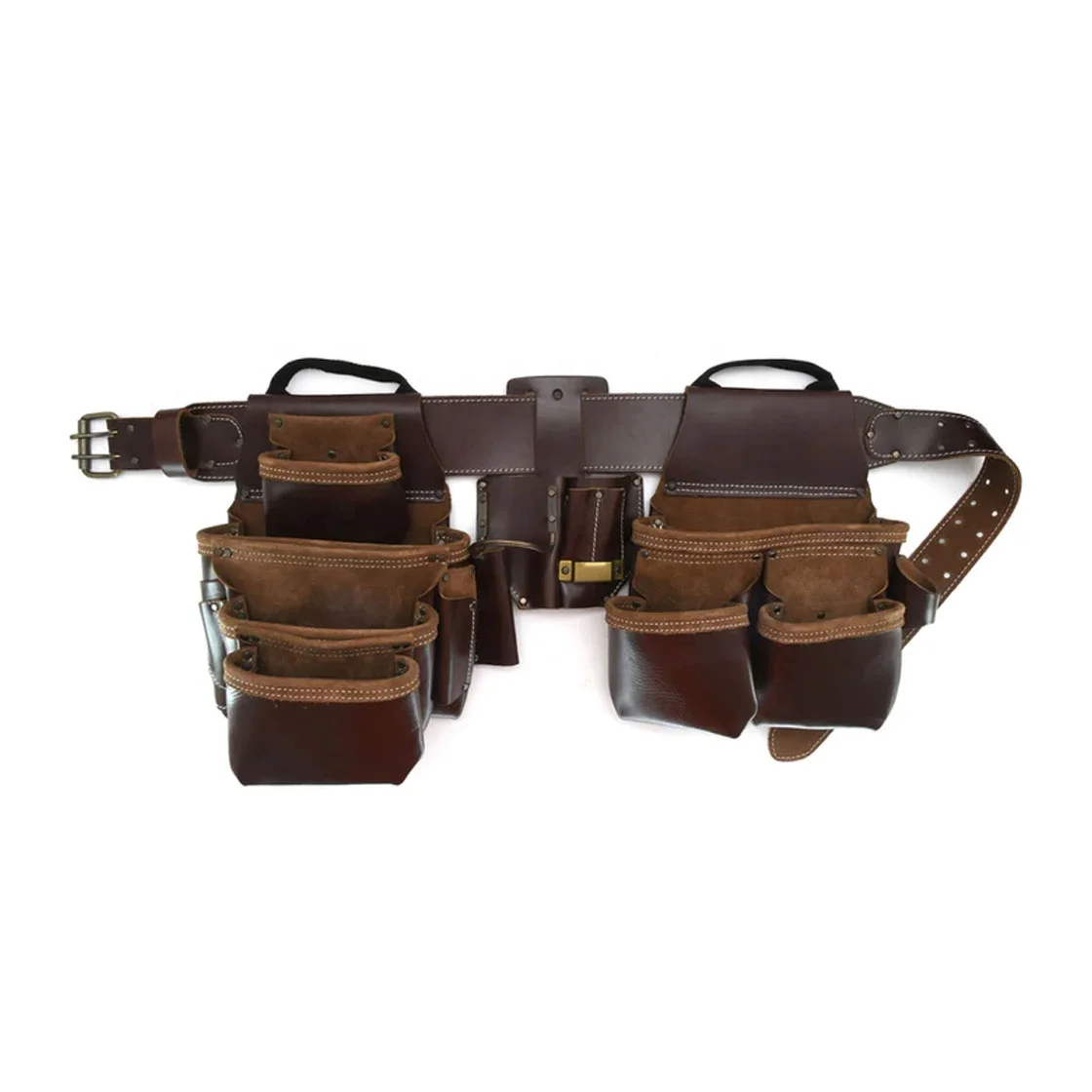 Compact Multi-Pocket Electric Tote Tool Bag Carpenter Bag with Suspender Belt Pouches Mechanic Tool Storage Box