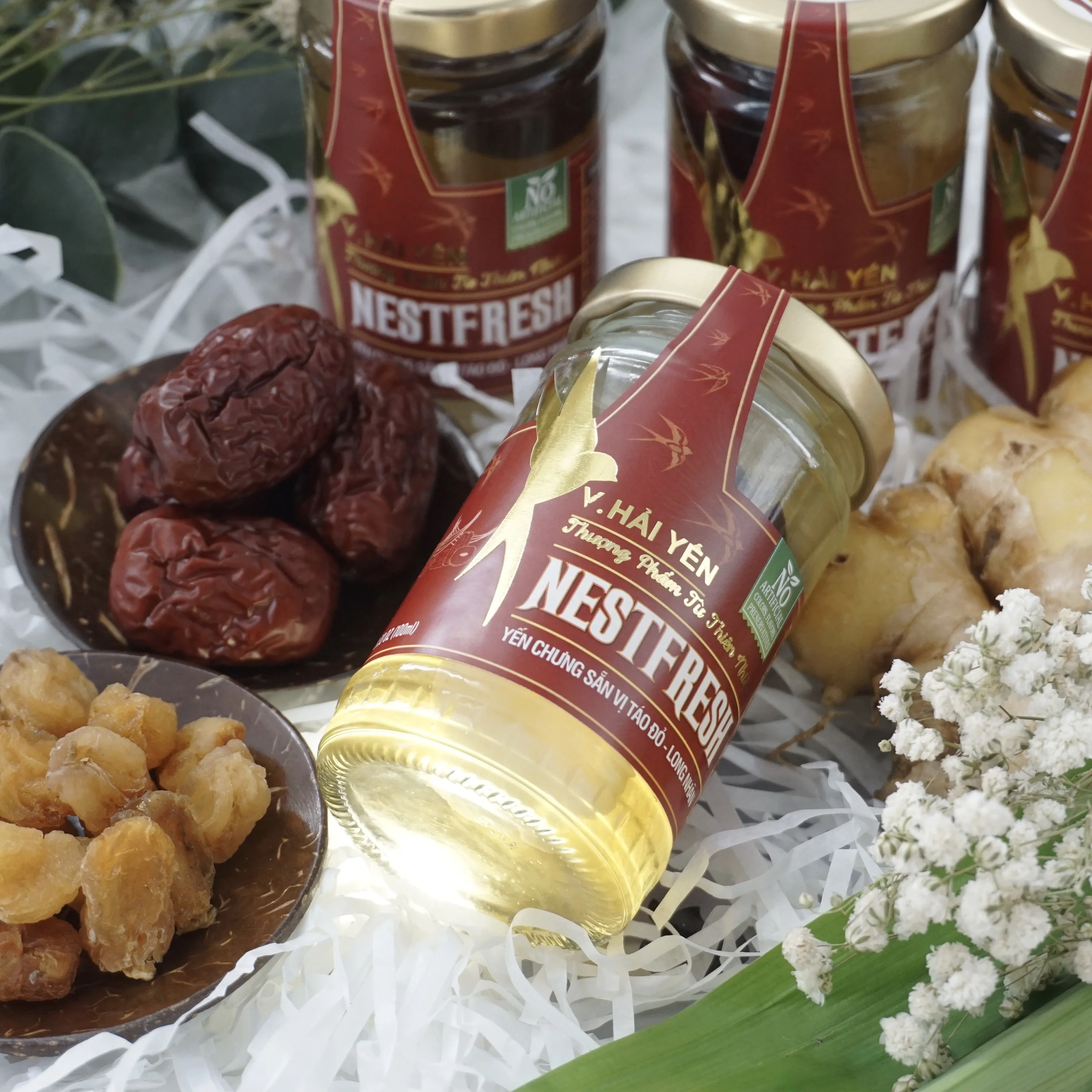  Продукты для здоровья птичье гнездо NESTFRESH смешанное с красной датой и Longan