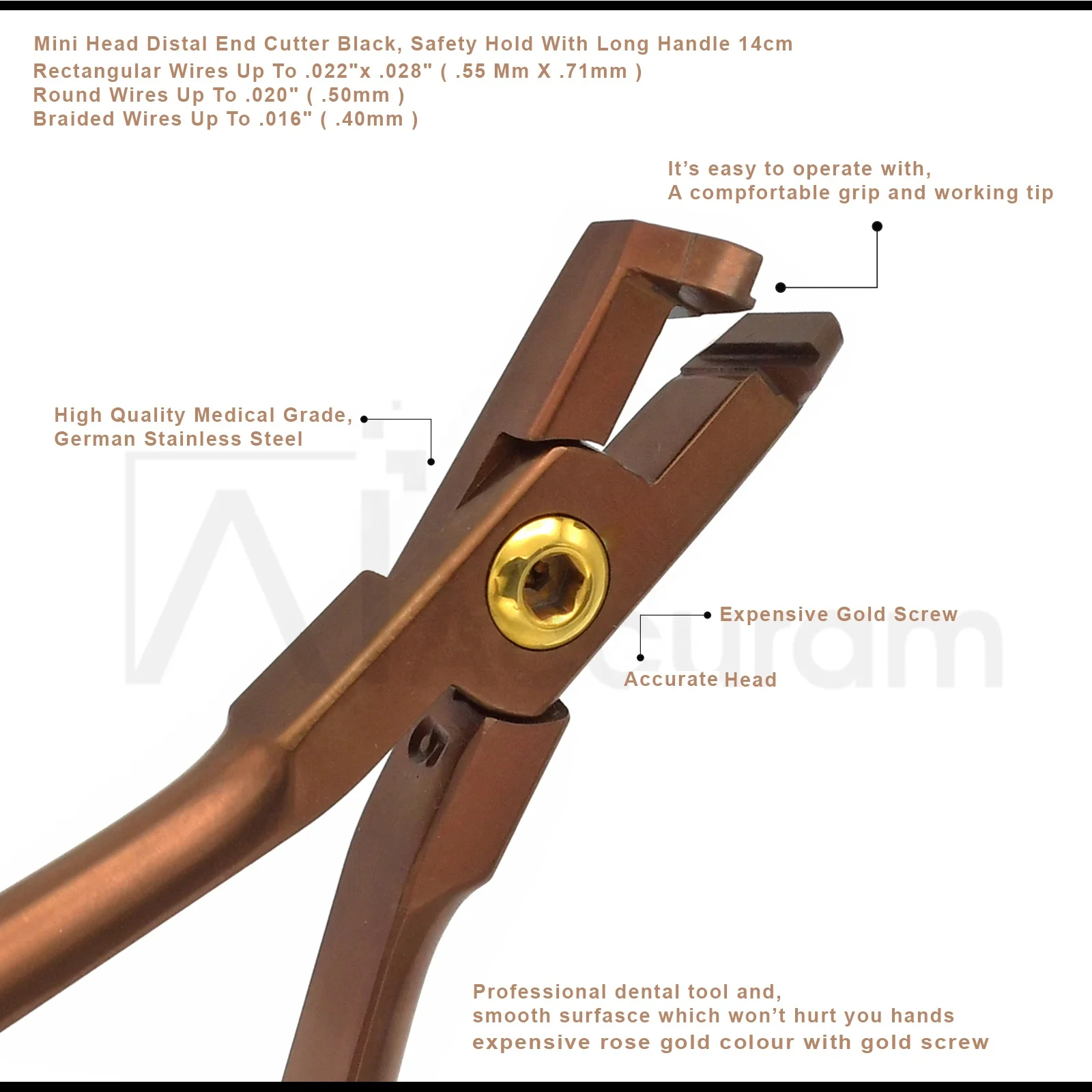 Distal End Cutter Safety Hold Tungsten Carbide With Long Handle Dental Orthodontic Pliers Instruments Stainless Steel