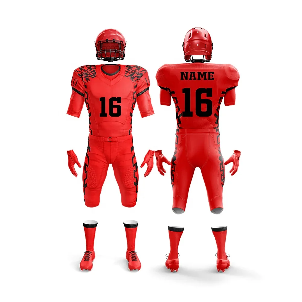 Top Trending Sublimation American Football Uniform Custom Printing Player Name Member Logo Uniform