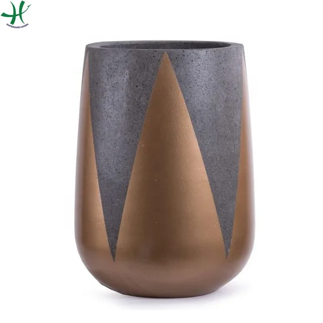 Новый дизайн горшок из черного и синего цементного волокна для украшения сада товары