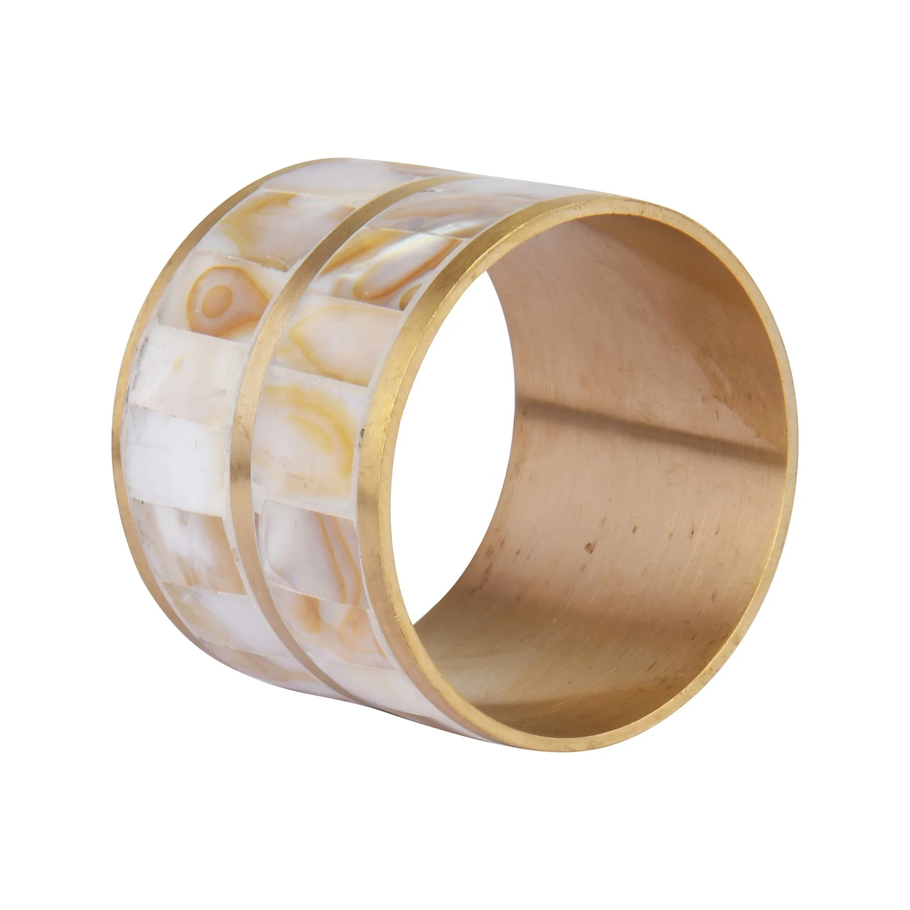 Декоративные кольца для салфеток из латуни и жемчуга уникальные натуральные аксессуары роскошной посуды