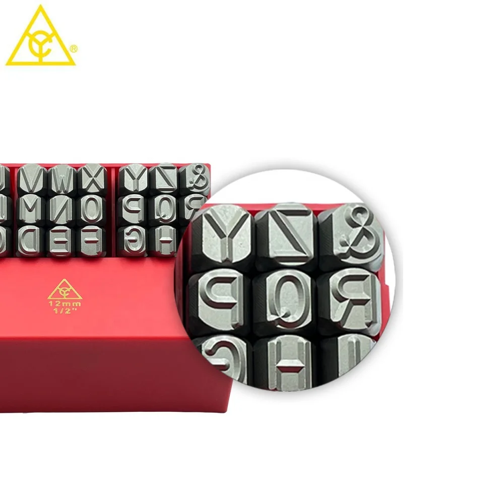 High quality 12mm capital letter metal punch stamps metal stamp punch for industrial