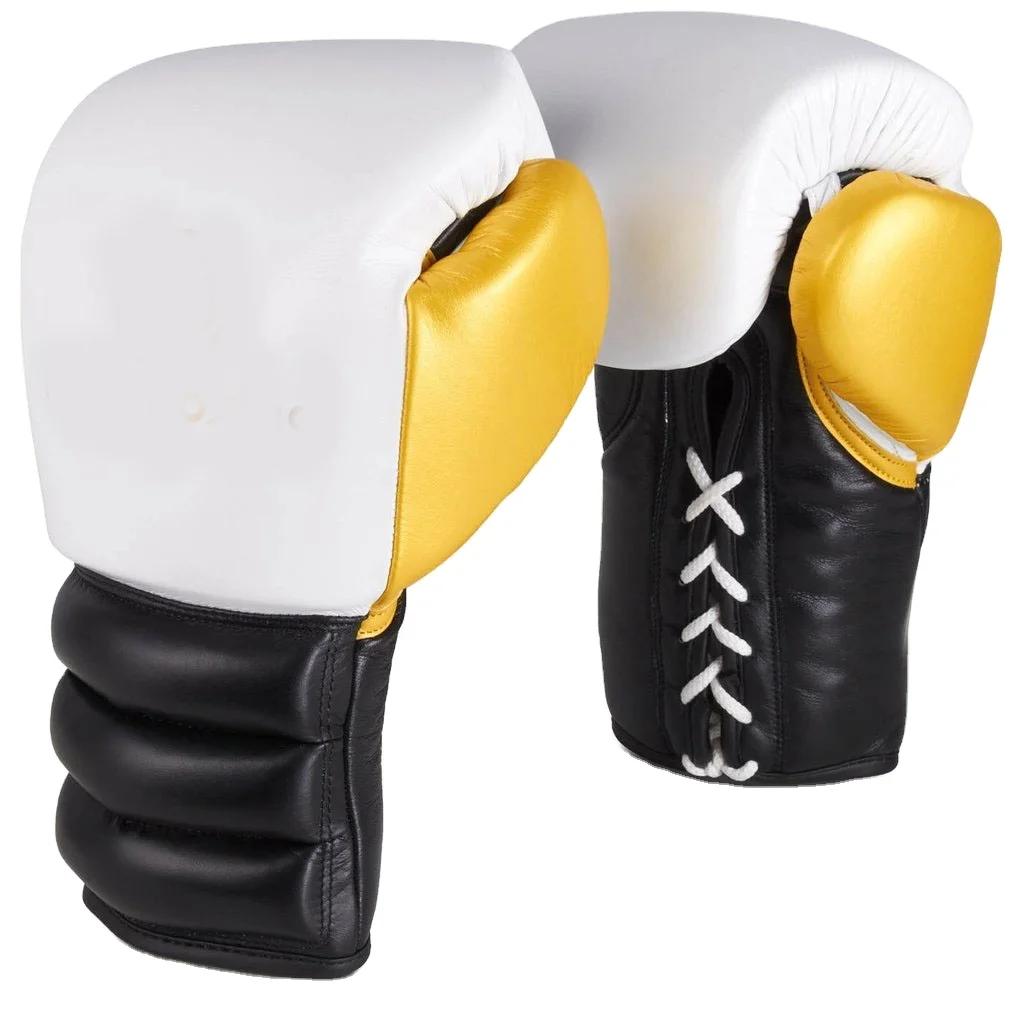 Wholesale Sialkot Cowhide PU Leather Full Finger Boxing Mitts Heavy Duty 8oz Sports Gear Durable Gloves in 12oz and 14oz Sizes