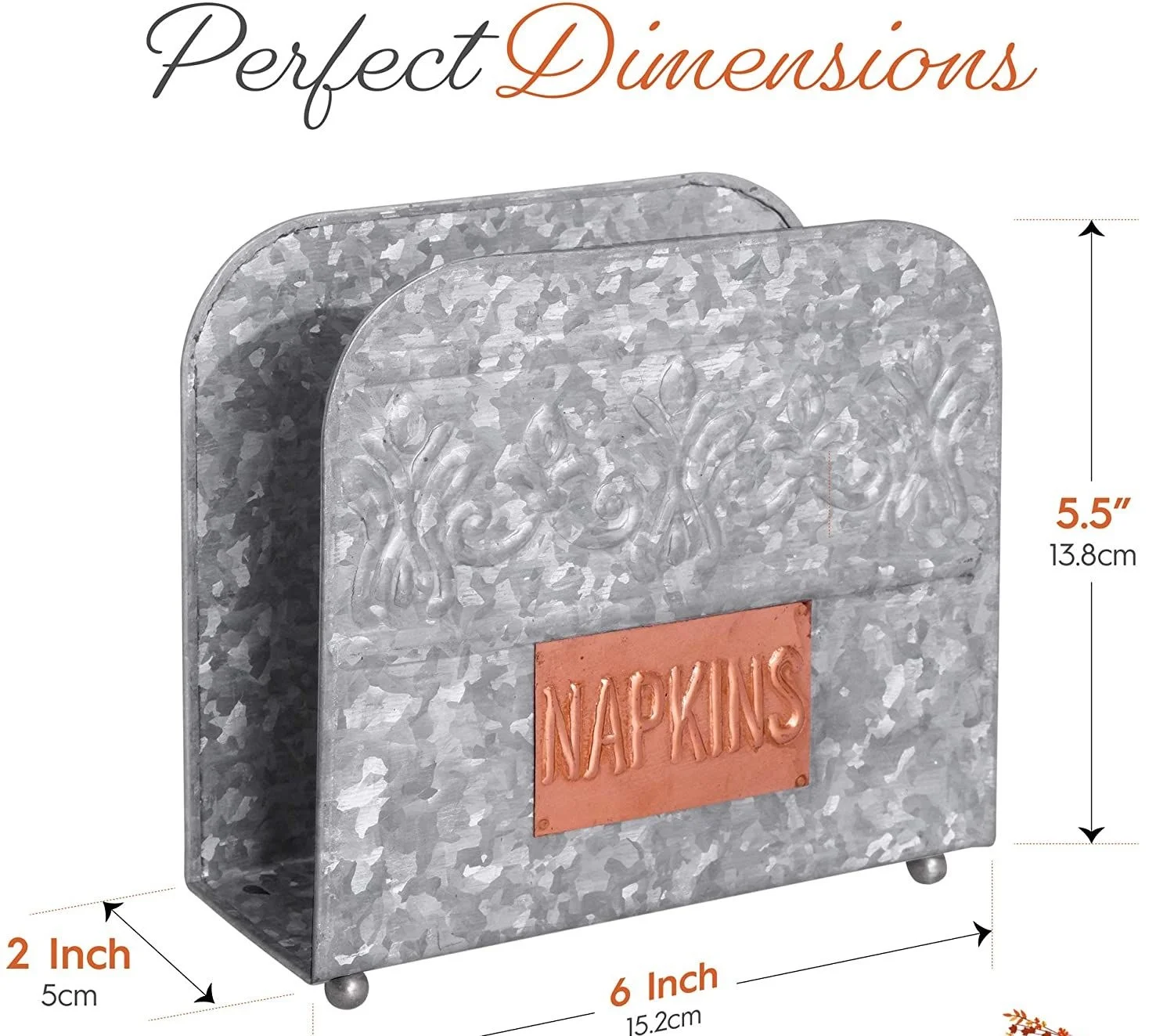 Galvanized Iron Napkin Holder