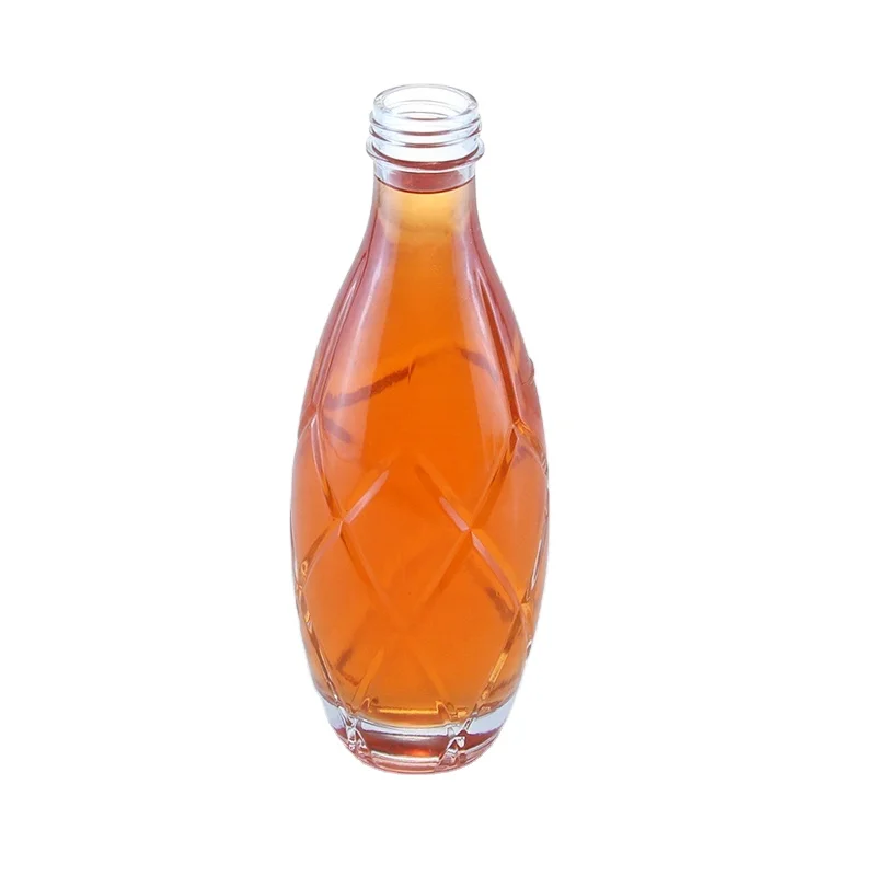 best selling rhombus design 500ml 100ml  super flint   glass  bottle spirit  liquor  vodka whisky gin with cap