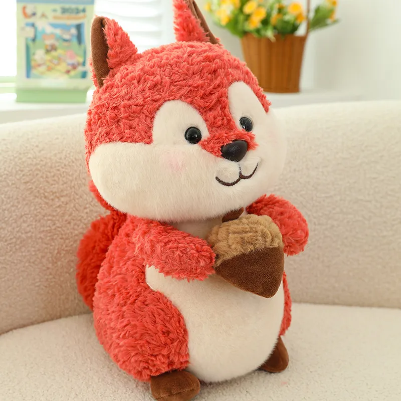 New Arrival Kawaii Squirrel Plush Toy Big Stuffed Animal Doll for Girls Holiday Gift