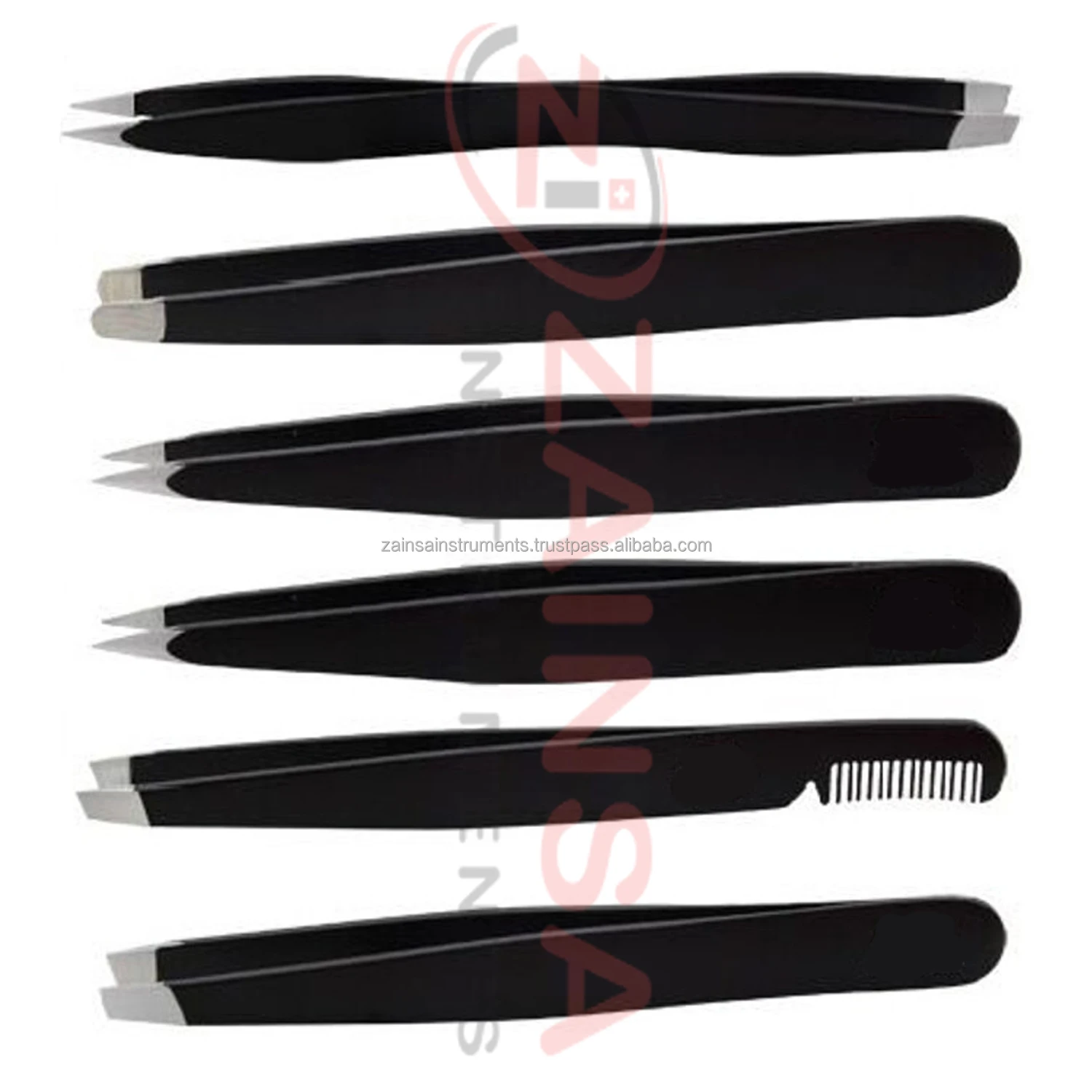Professional Black Eyebrow Tweezers Hair Beauty High Quality Stainless Steel Tweezers | Eyelash Extension Tweezers