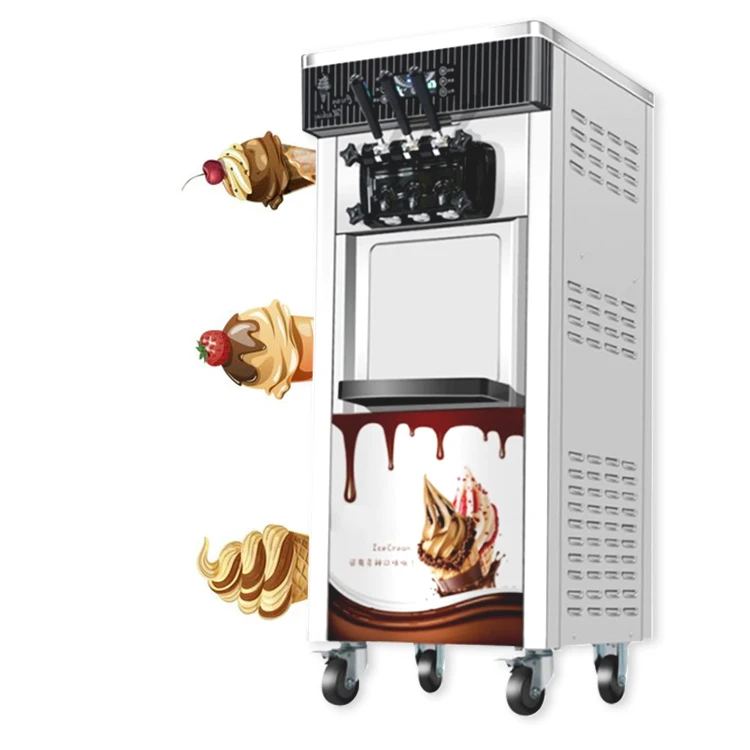 Профессиональная коммерческая машина для производства мягкого мороженого с 3 вкусами фруктового йогурта, мороженого для бизнеса