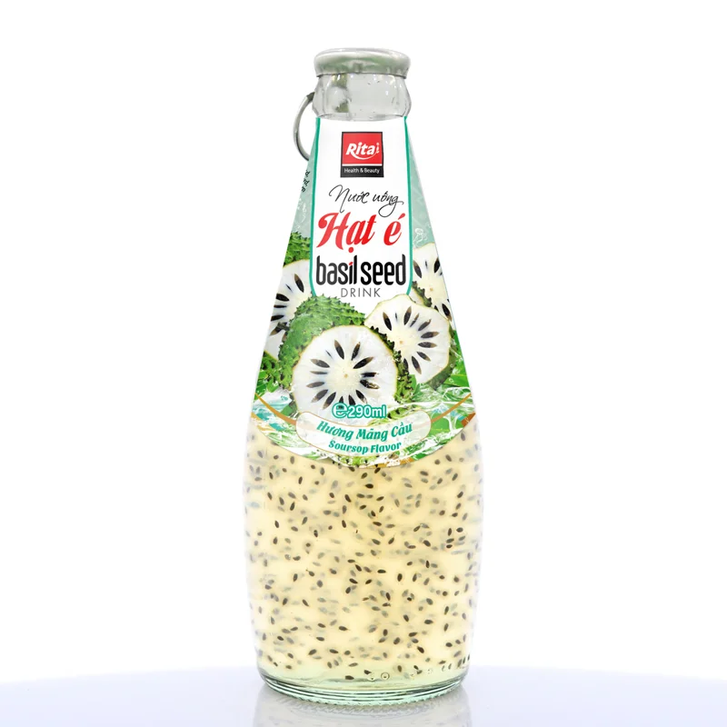 Basil Seed and Fresh Fruit Juice Mixed Flavor Tropical Manufacture Custom Made OEM /Rita  Basil Seed Drink