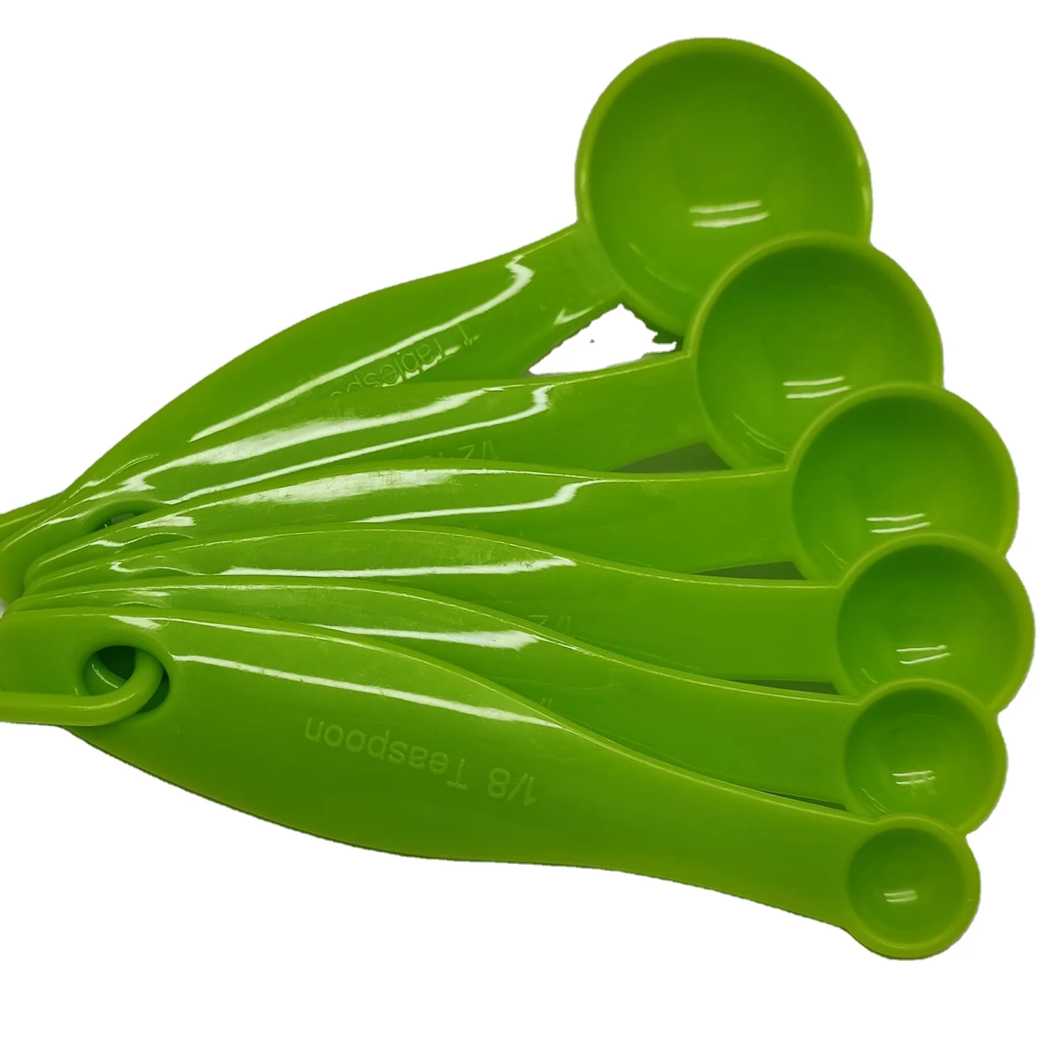 FOOD GRADE 6pcs set Plastic Small Measuring Spoon baking measures spoons 1/8, 1/4, 1/2 & 1 tsp, 1/2 & 1 tbs