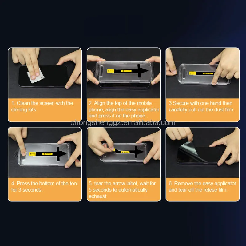 For iPhone 13 14 Pro max tempered glass installation frame iphone film easy install privacy screen protector installation kit