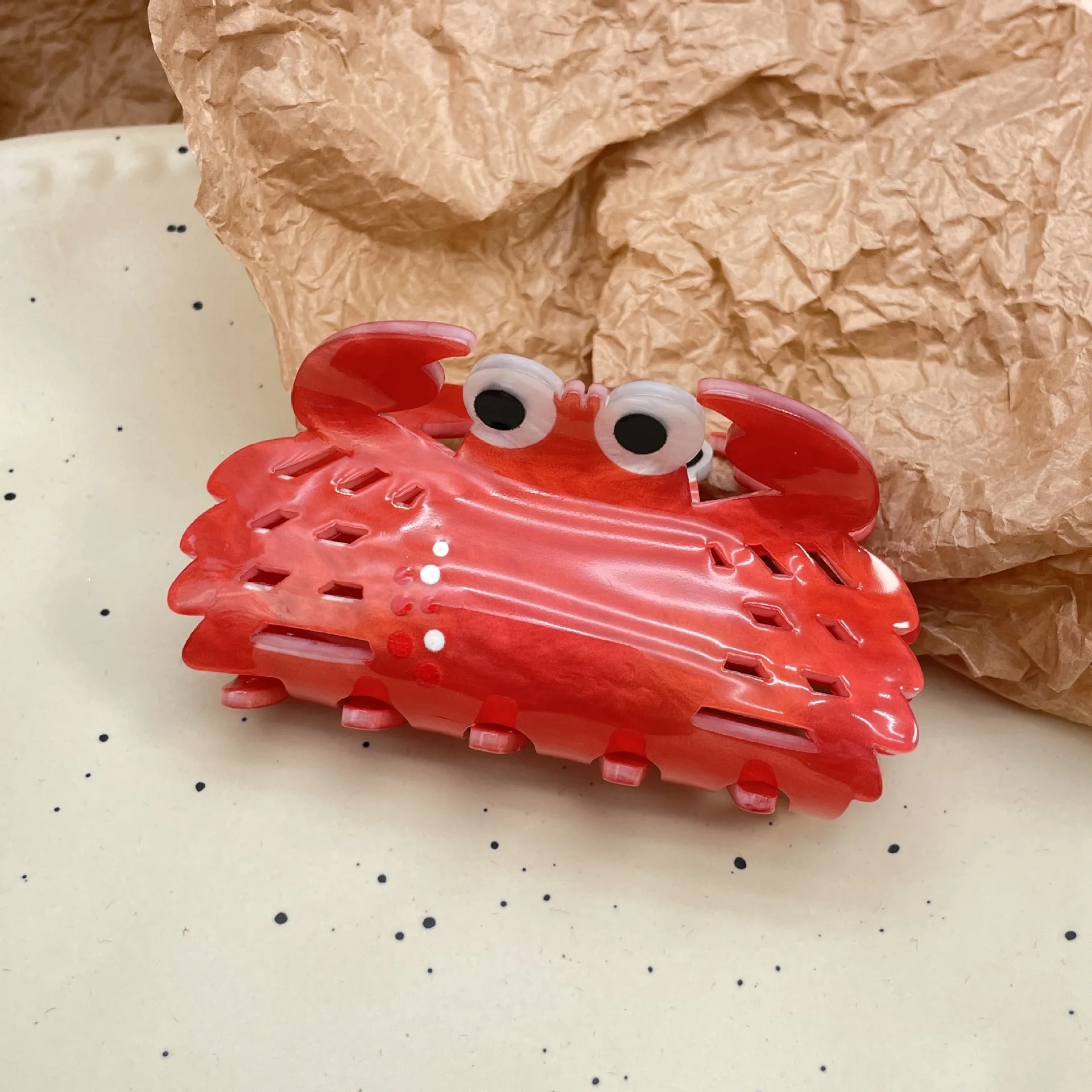 New Acrylic korean Cartoon Flower Tomato Crab Carrot Women Hair Claw Wholesale Shark Clip Headwear