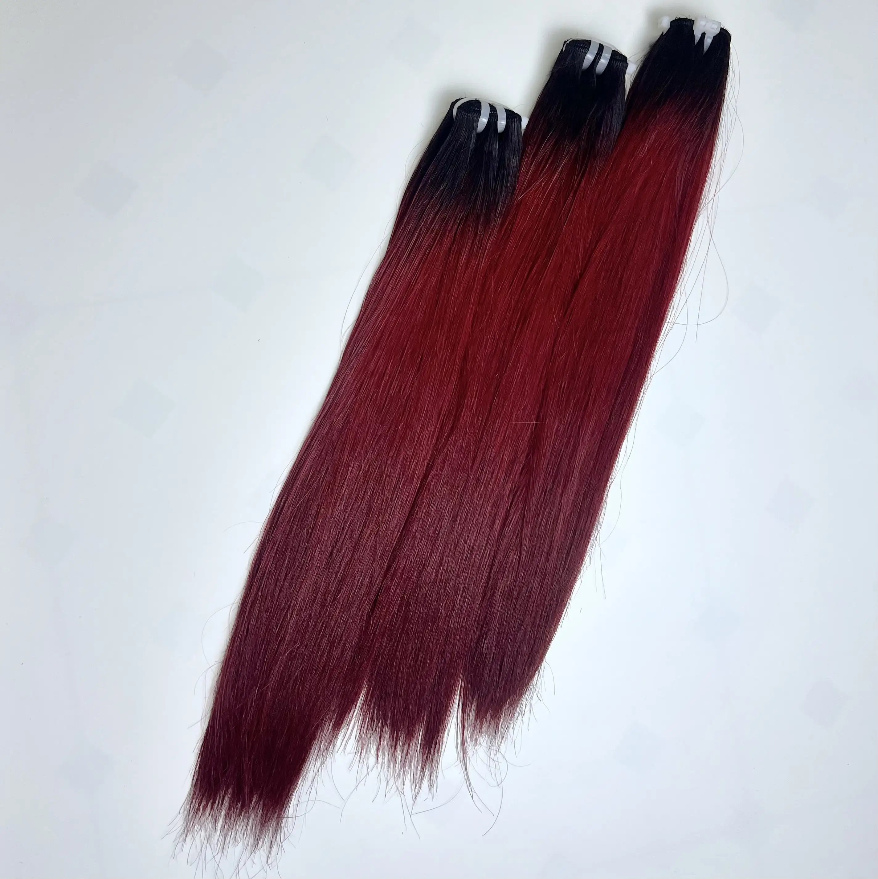 Wholesale Bone Straight Human Hair 3 Bundles Up To 30 Inch Brazilian Unprocessed Virgin Human Hair Weave Bundles Red Color