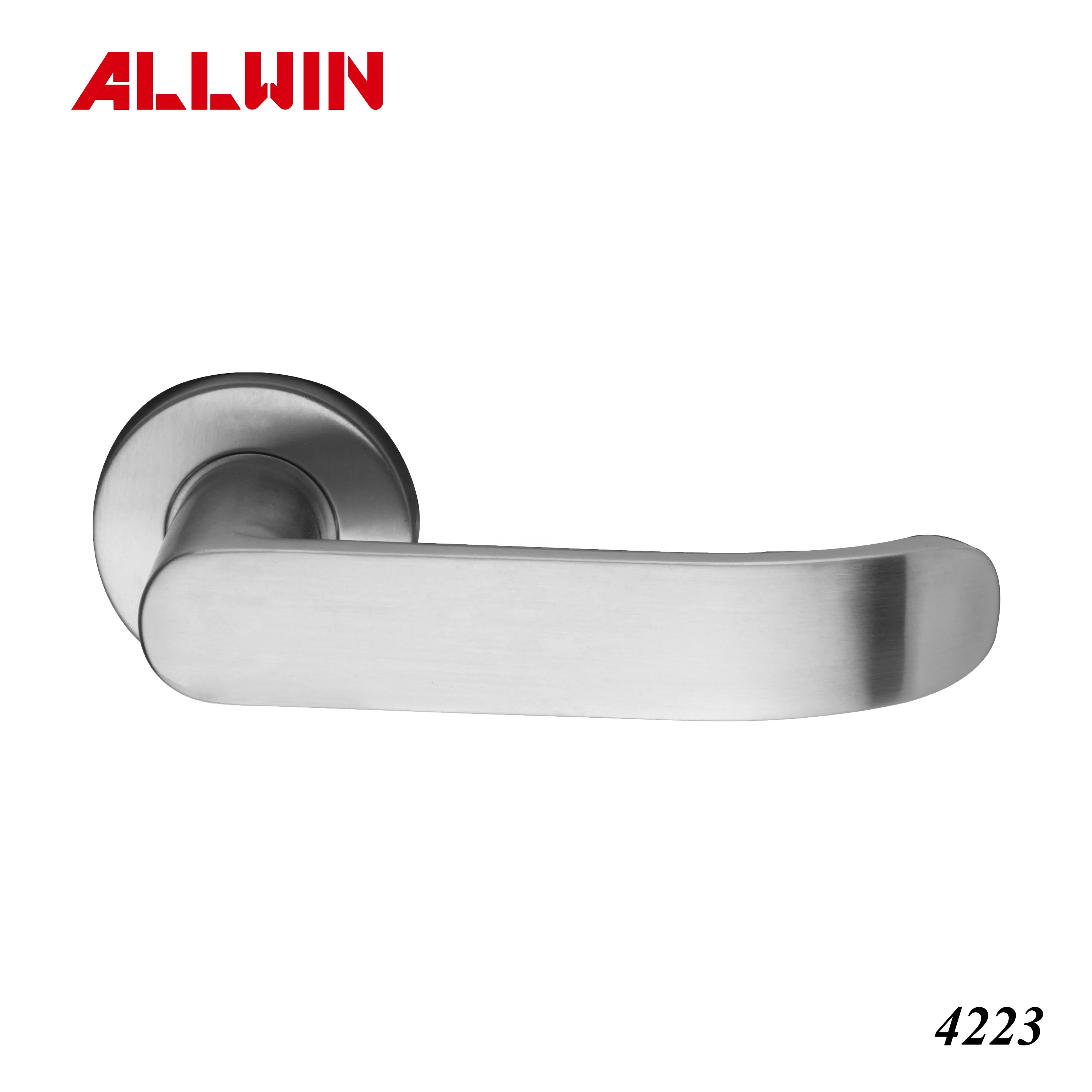 Modern European Design Stainless Steel Hollow Lever Door Handle Satin Finish Wooden Glass Home Office Hotel Apartment Windows