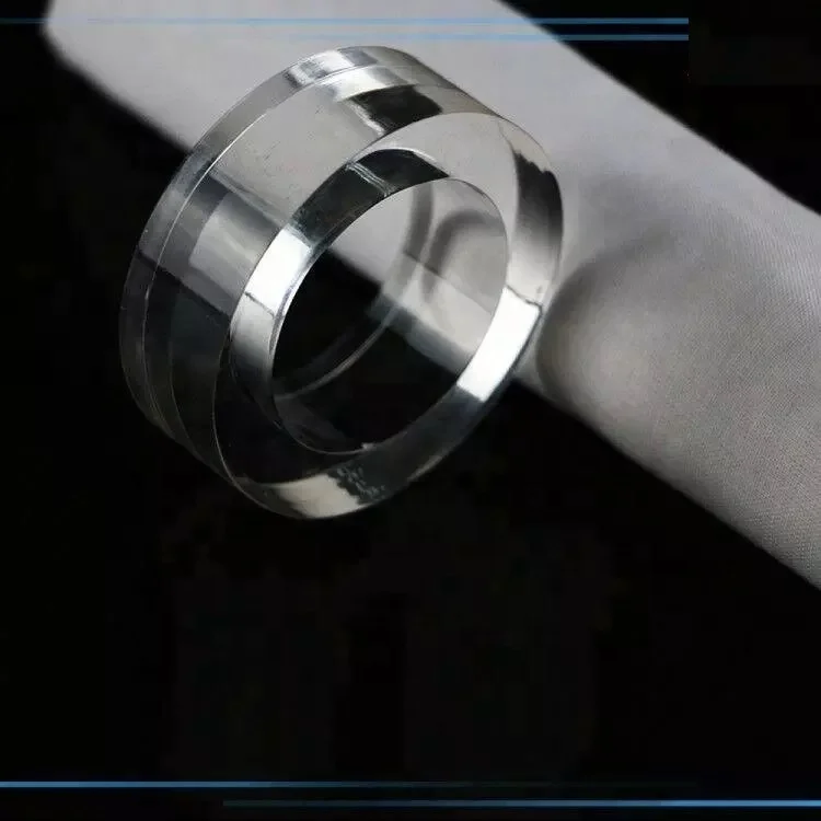 Оптовая продажа акриловые кольца для салфеток с вазой прозрачный пластиковый держатель по разумной цене