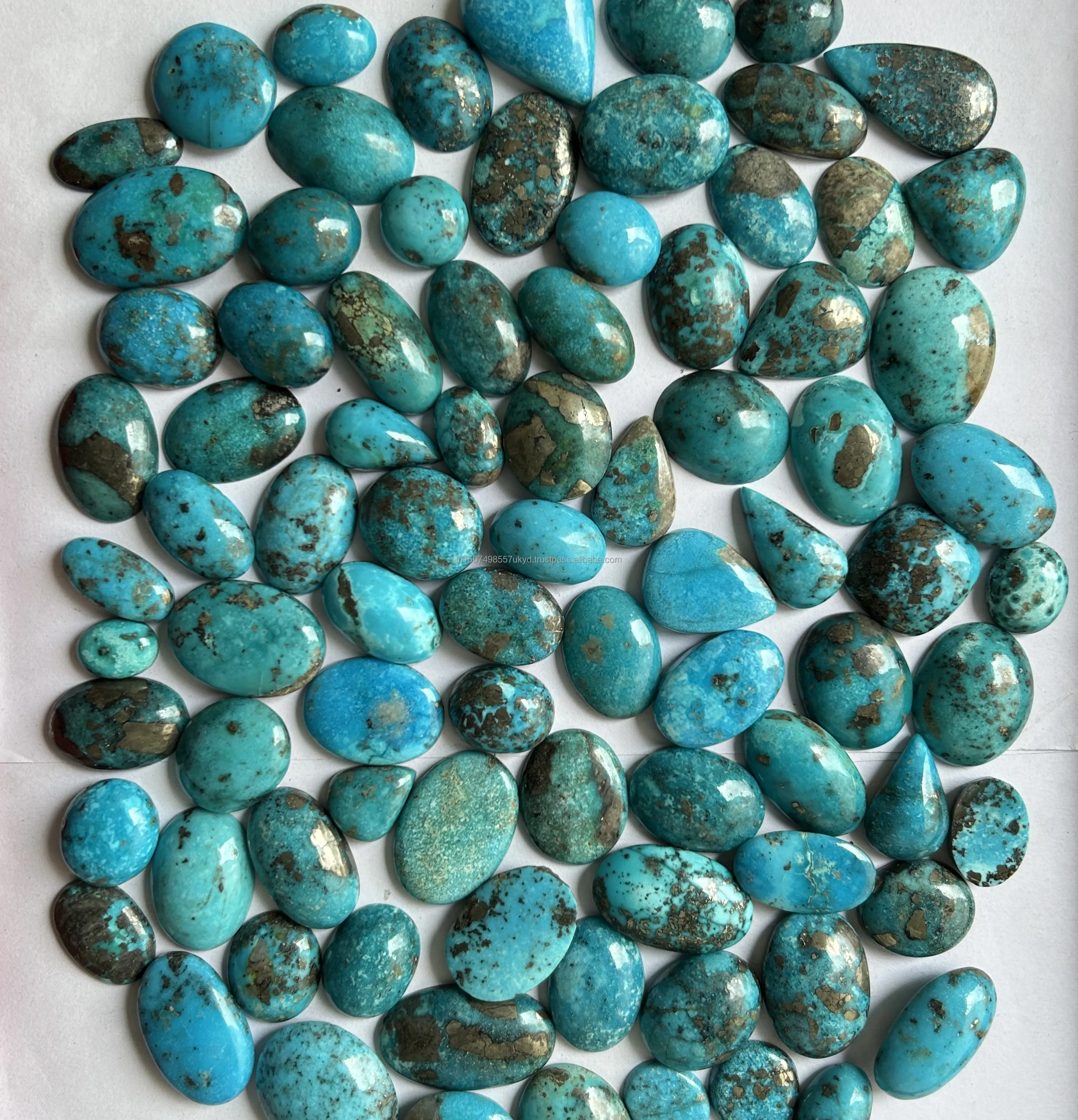 Top Quality Natural Irani Turquoise Gemstone Cabochon Loose Gemstone Lot Handmade Turquoise Gemstone Designer Smooth Cabochon