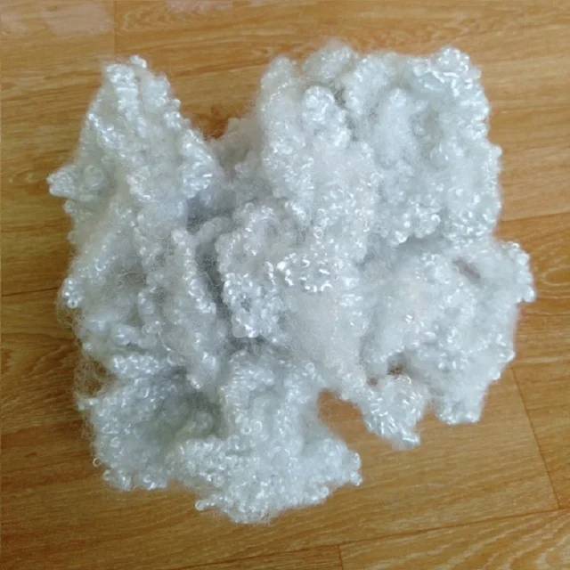 Polyester Staple Fibres 7D HCS White A grade Vikohasan Manufacturer and synthetic fiber and GRS recycled polyester