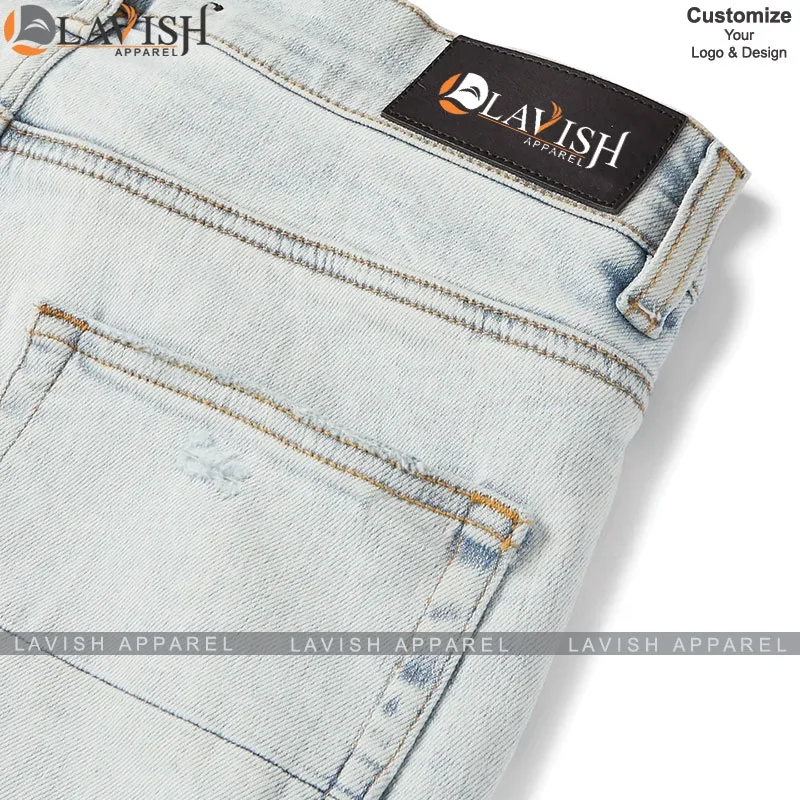 Cheap Hot Fashion Mid Waisted Stretch Men Denim jeans Trousers Pant Slim Fit Custom Made By Lavish Apparel