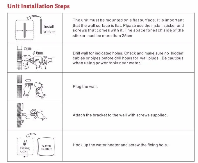 220V Power Electric Money Save Water Heater