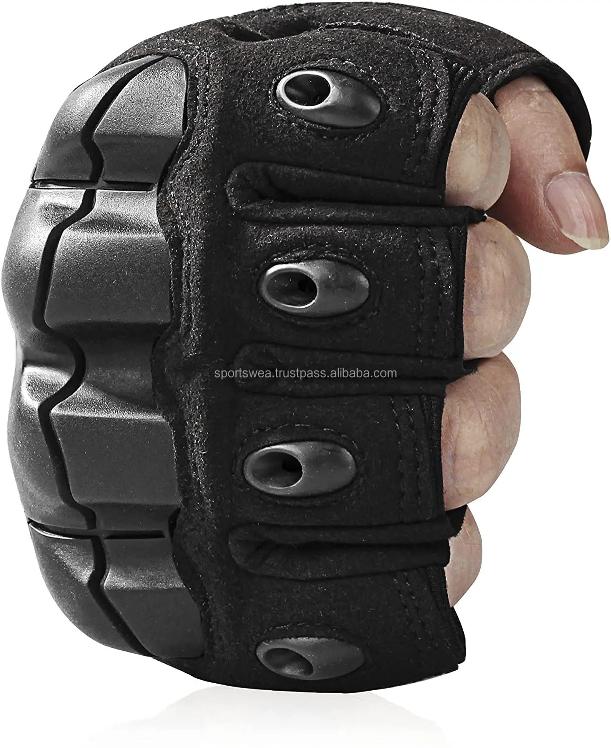 Half Finger Outdoor Gloves Fingerless Gloves for Riding Cycling Motorcycle Driving Gloves For daily use Black color