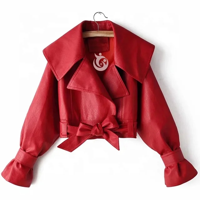 Autumn New Style Leather Jacket Sheepskin Loose Fashion Short 2021 Jacket winter Leather Women crop Jackets