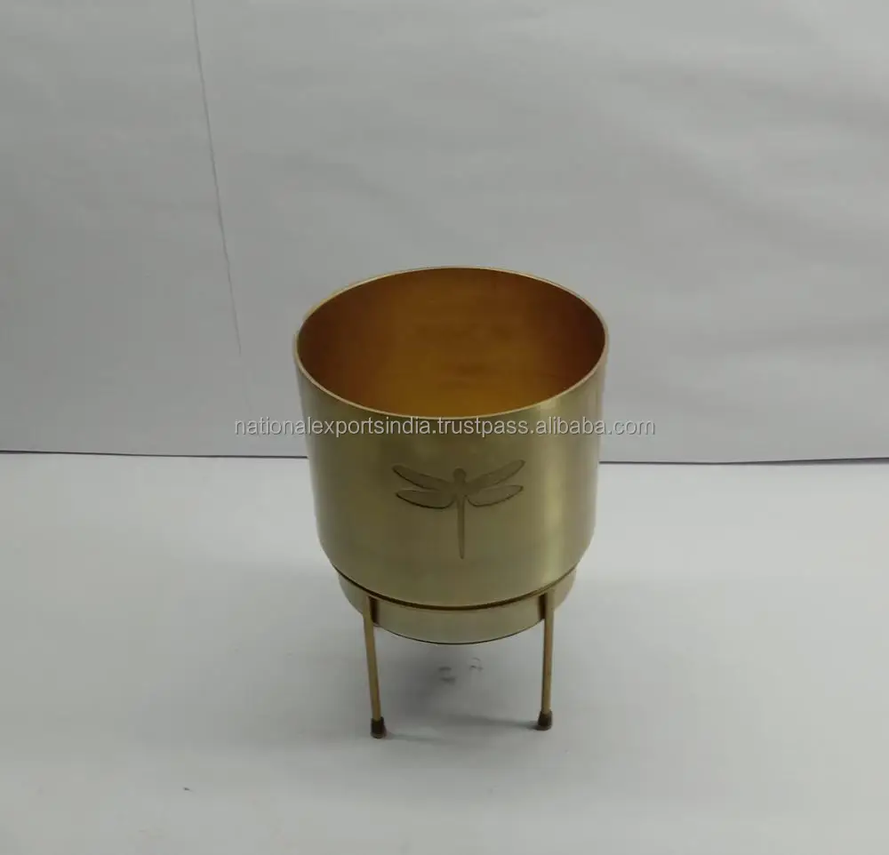 Factory Modern Planter Stand Plant Pots Round Flower Plant Stand Metal for Indoor Outdoor  home decor gold flower stand
