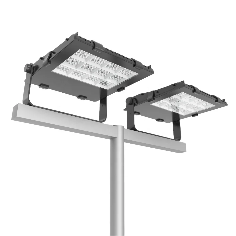 100W- 400W LED Outdoor Flood Light 150LWW P70 Asymmetric Optics Area Lighting with Tempered Glass