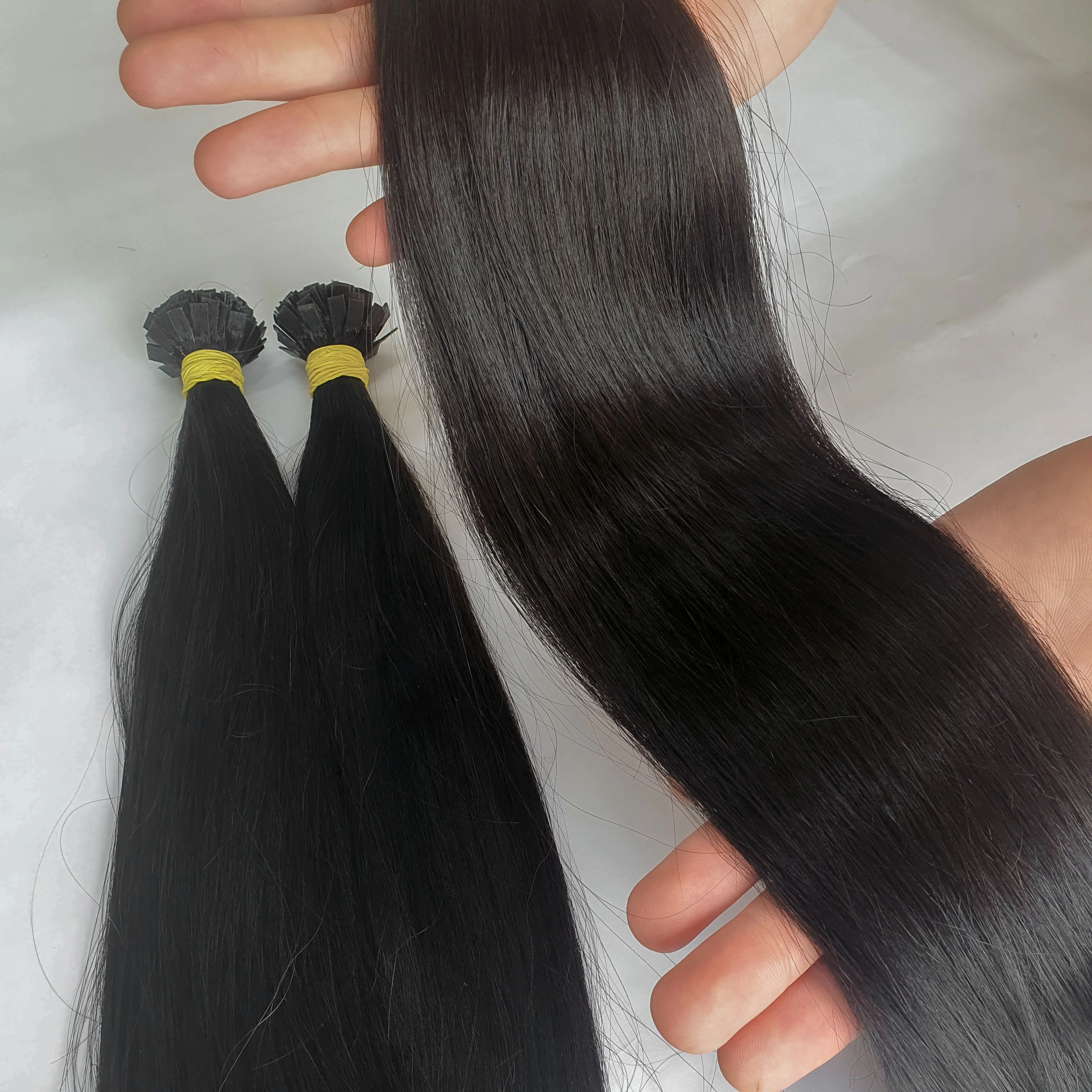 E-HAIR VIETNAM |  Our product is 2 sets of natural black hair, but 1 set is combined with other colors to create a novelty
