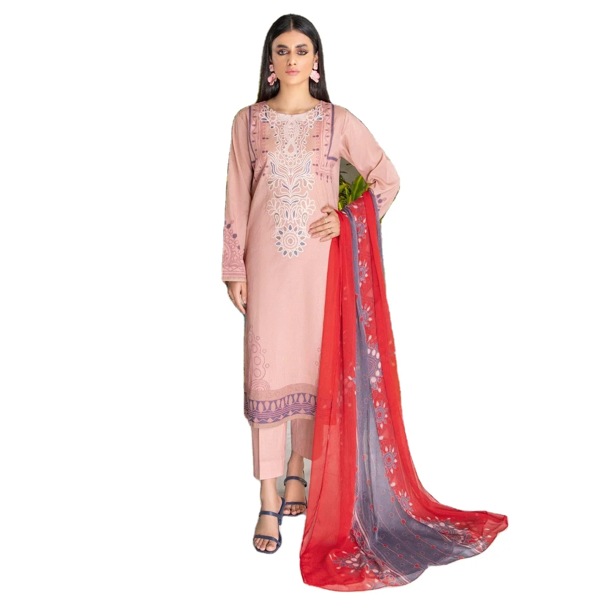 Wholesale Premium Quality 2022 Latest Design pakistani ladies casual shalwar kameez customized color size best stitching Quality