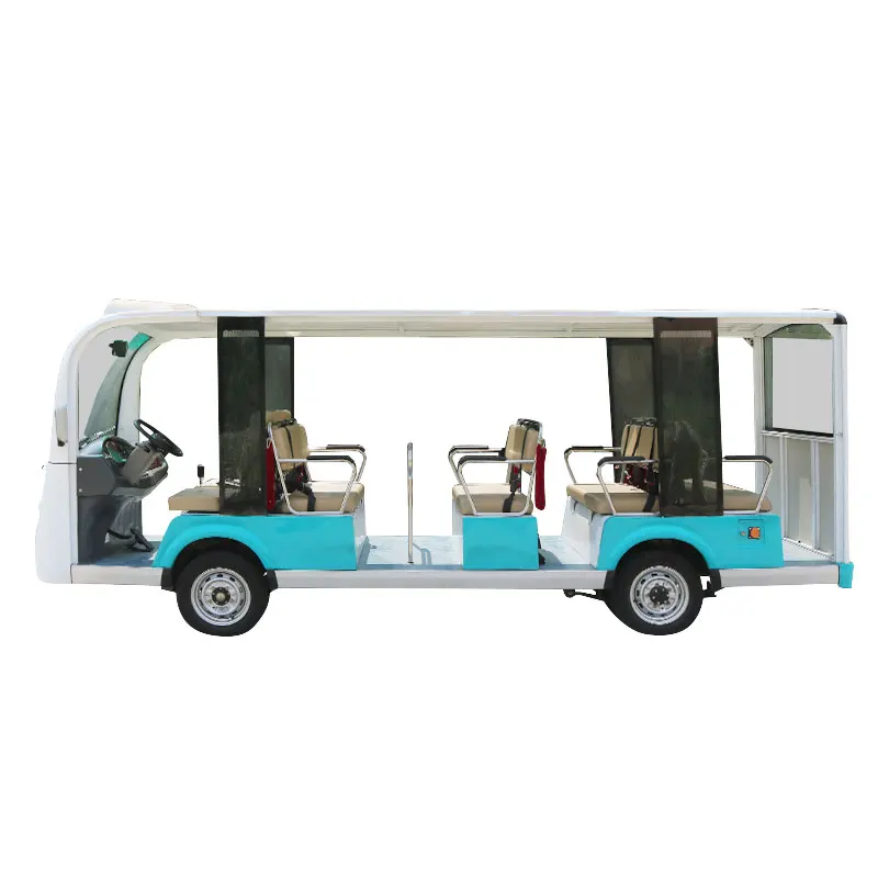 Most Popular 14-Seater Sightseeing Bus with Unclosed Doors Automatic Transmission