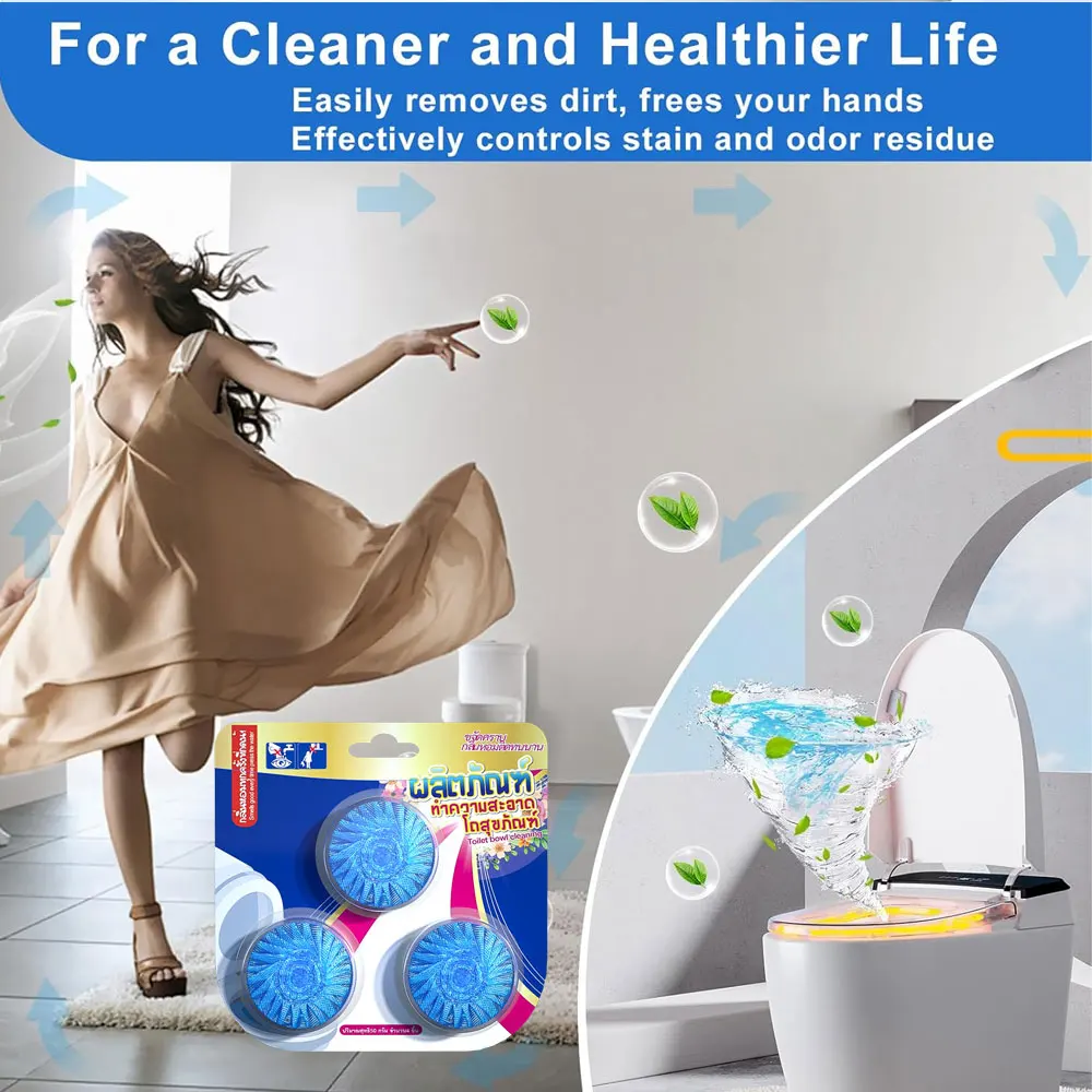 3PK toilet cleaner block deodorant blue blocksblue deodorant cube Blue toilet deodorizer