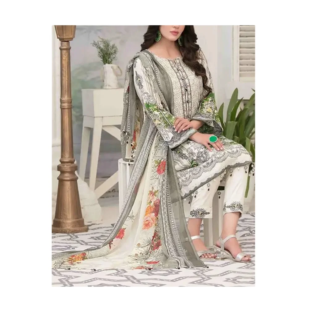 Premium Quality 2022 Latest Design Wholesale Pakistani ladies shalwar kameez customized color size best stitching Quality