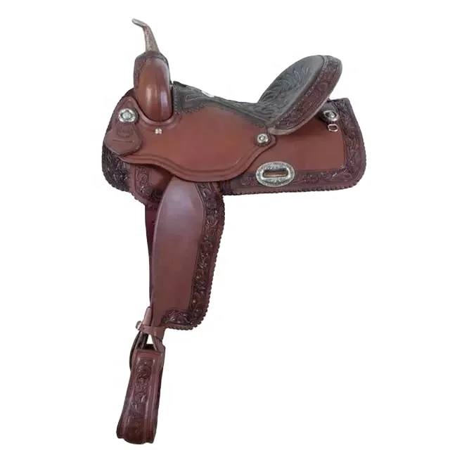 High Quality QASWA Sports English Style Leather Made Horse Riding Saddles