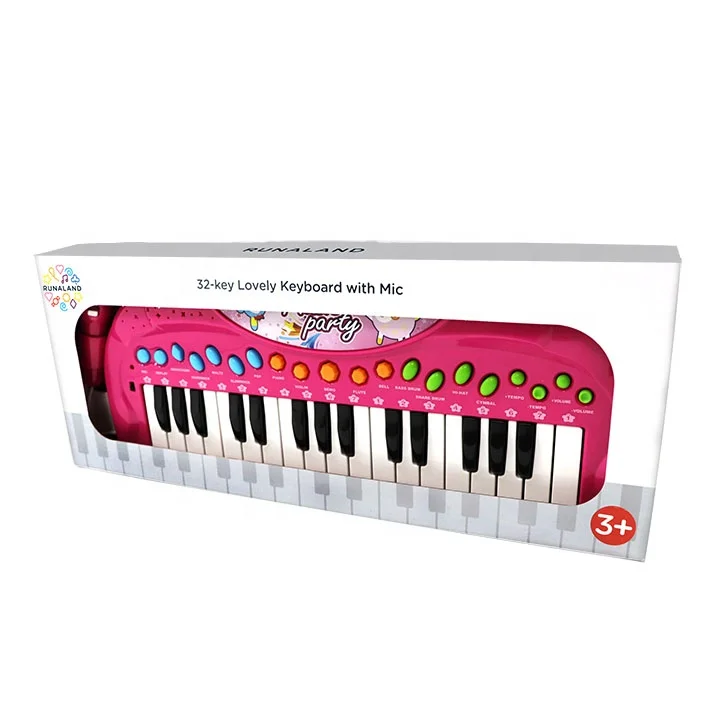 32 Key Kids Educational Piano Keyboard Toys Kids Music Electronic Plastic Toys Unisex Plastic ABS with microphone