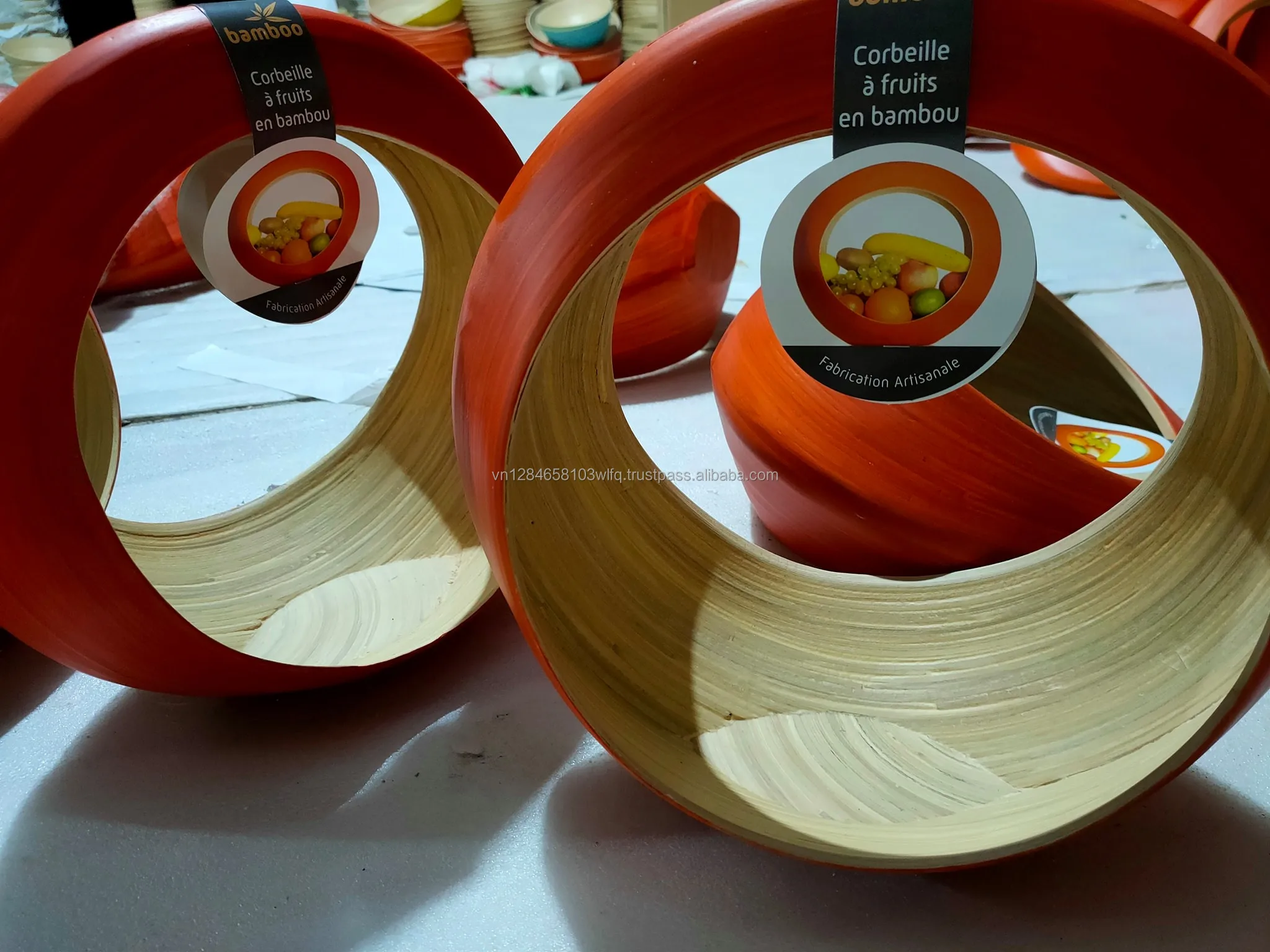 Floral Basket - Lacquer Bamboo Craft Floral Rolled Bamboo Basket - ODM, OEM, Eco-Friendly Basket - Customized Accepted