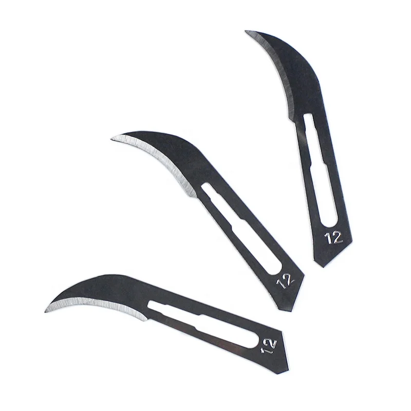 Одобренные CE одноразовые стерильные хирургические лезвия из углеродистой стали стоматологические для хирургической операции