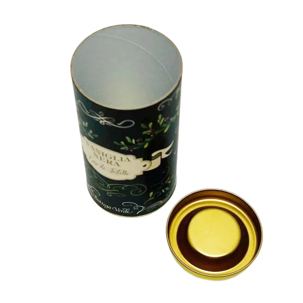 2024 New Design Custom Logo Metal Round Tea Tins Food Grade Wholesale Tea Canister Packaging Tin Cans For Tea