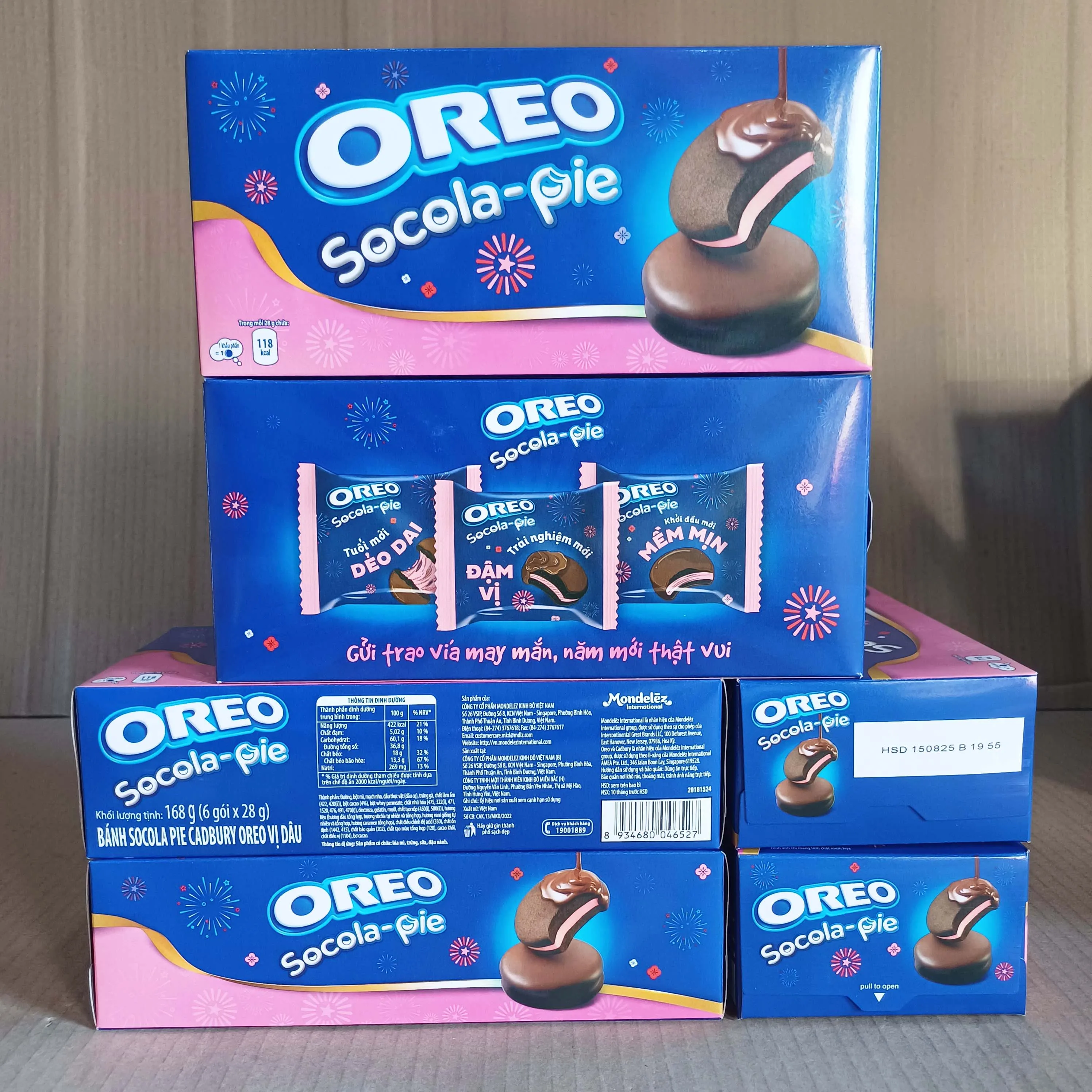 Оптовая продажа Ooreo Chocopie клубничный шоколадный пирог 168 г/вьетнамские кондитерские изделия дешевая цена для Орео Кэдбери