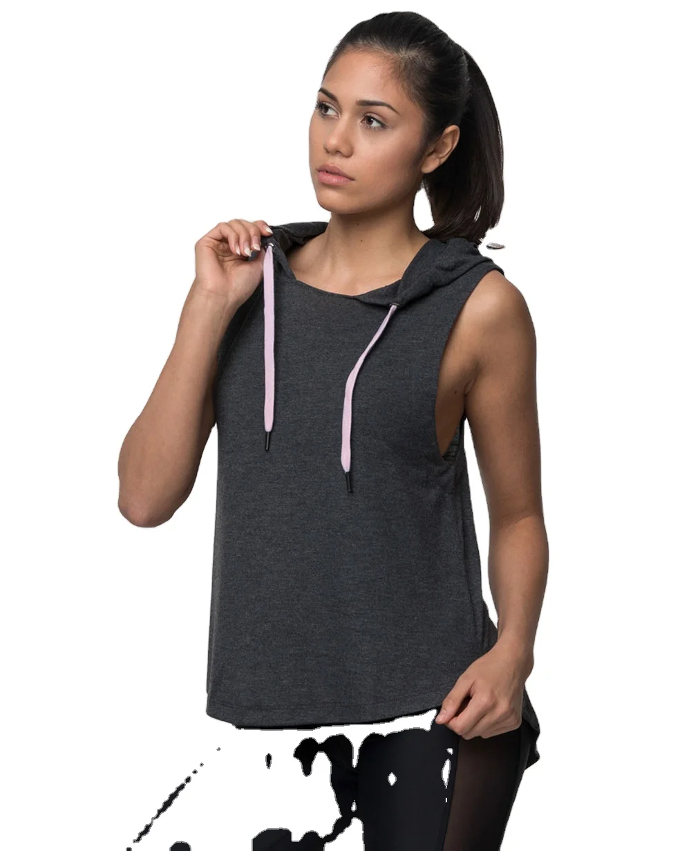 New Wholesale Fitness Tank Top Custom Women Workout Wear Gym Tank Top, Women Hooded Jersey Breathable Tank Top
