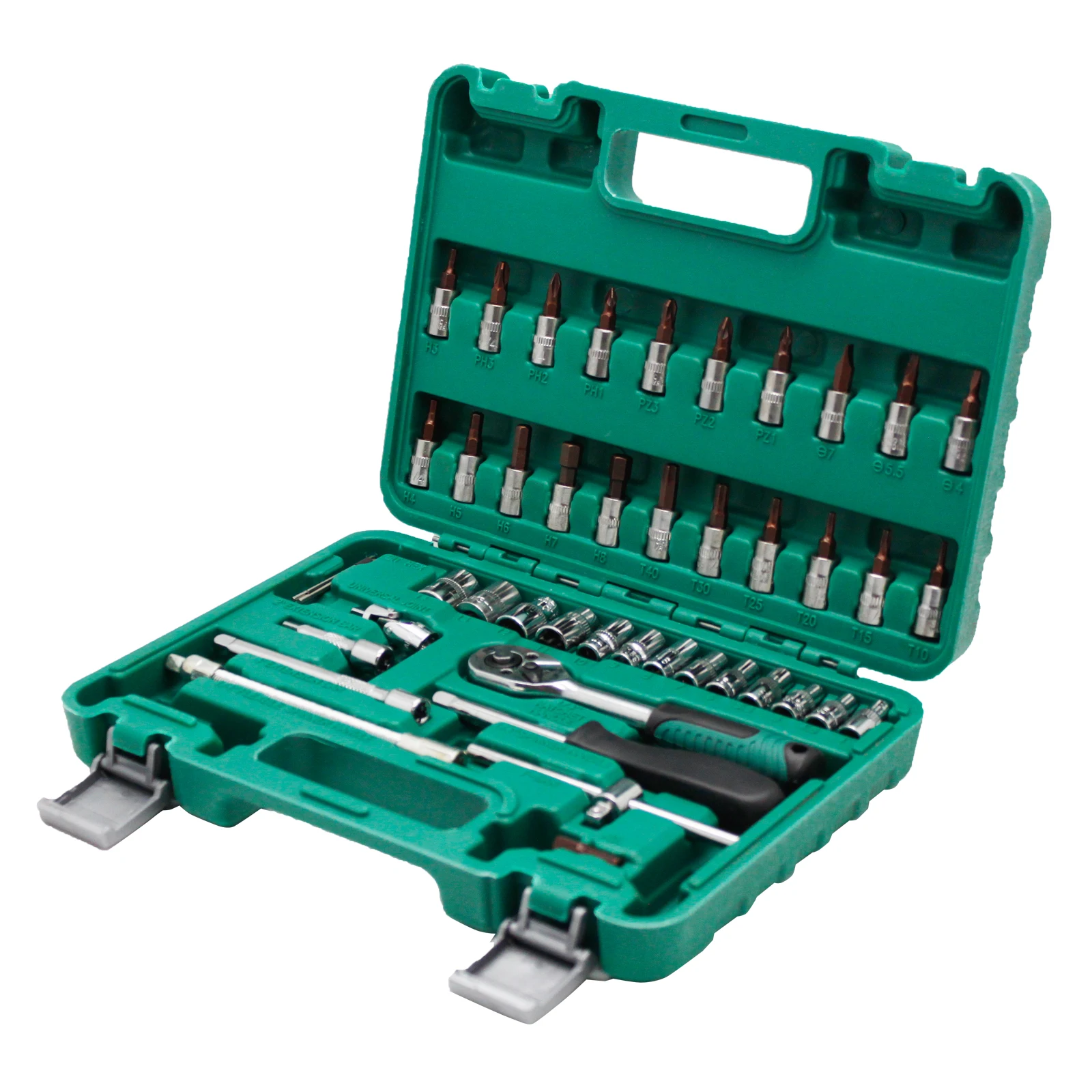 46 Pcs Socket Tool Set For Car Motorcycle And Bike Home Hand Maintenance Carbon Steel DR Socket Combination Tool Kit Vde