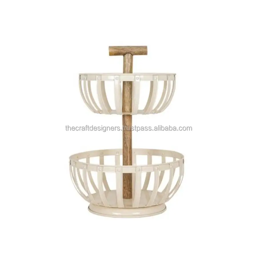 Centerpiece Display Fruit Basket And Bowl two Tier Tall Most Trending Wholesale Latest Basket For Birthday Parties Decoration