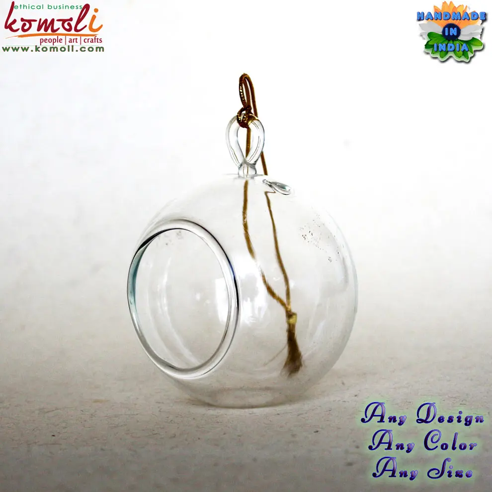 Art Glass Tear Drop Home Decor Clear Glass Hanging for Christmas and Holiday Decor