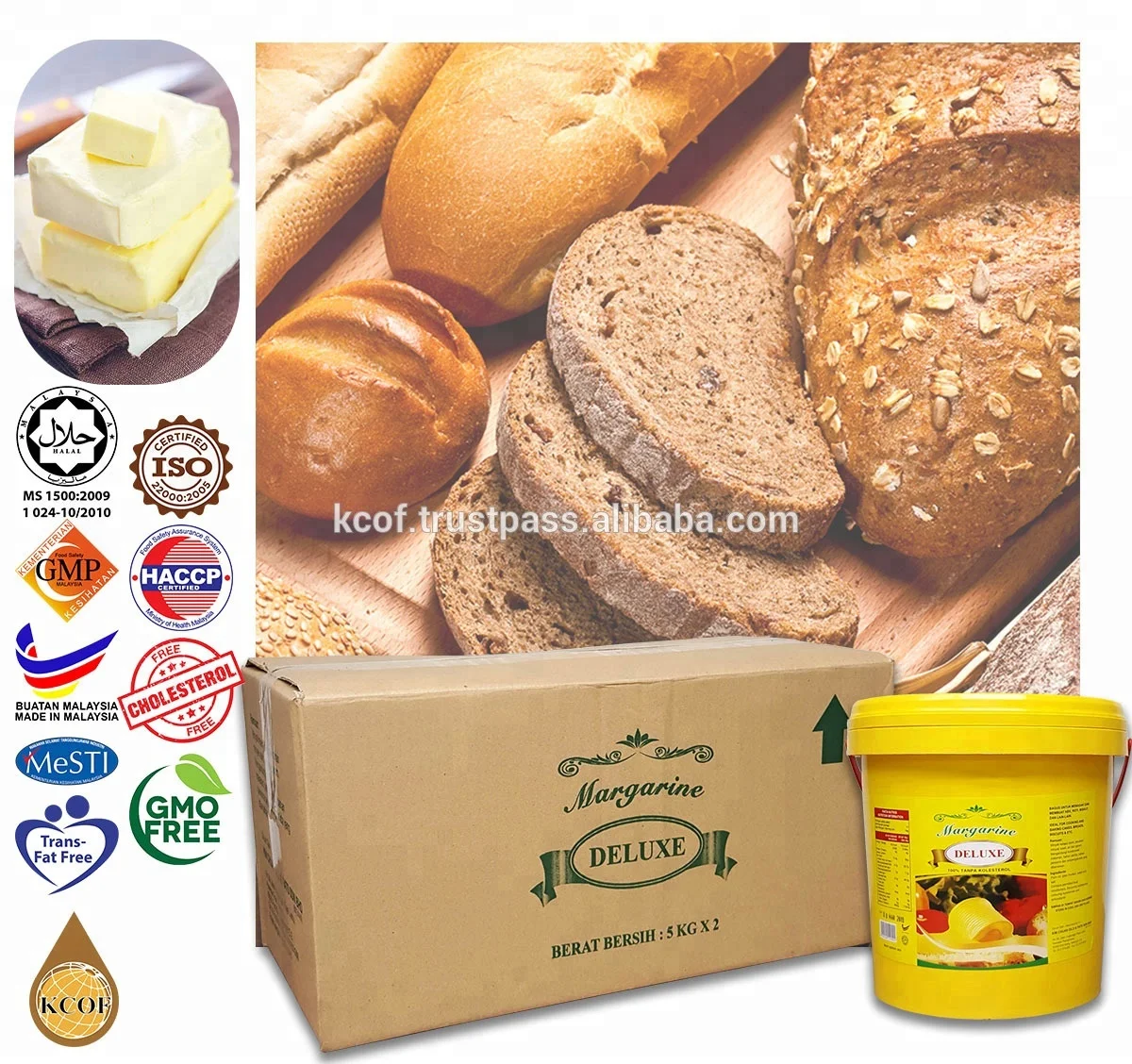Wholesale Bakery Supplies Salted Margarine for Cake Cookie Donut Making-Alternatives to Butter and Ghee