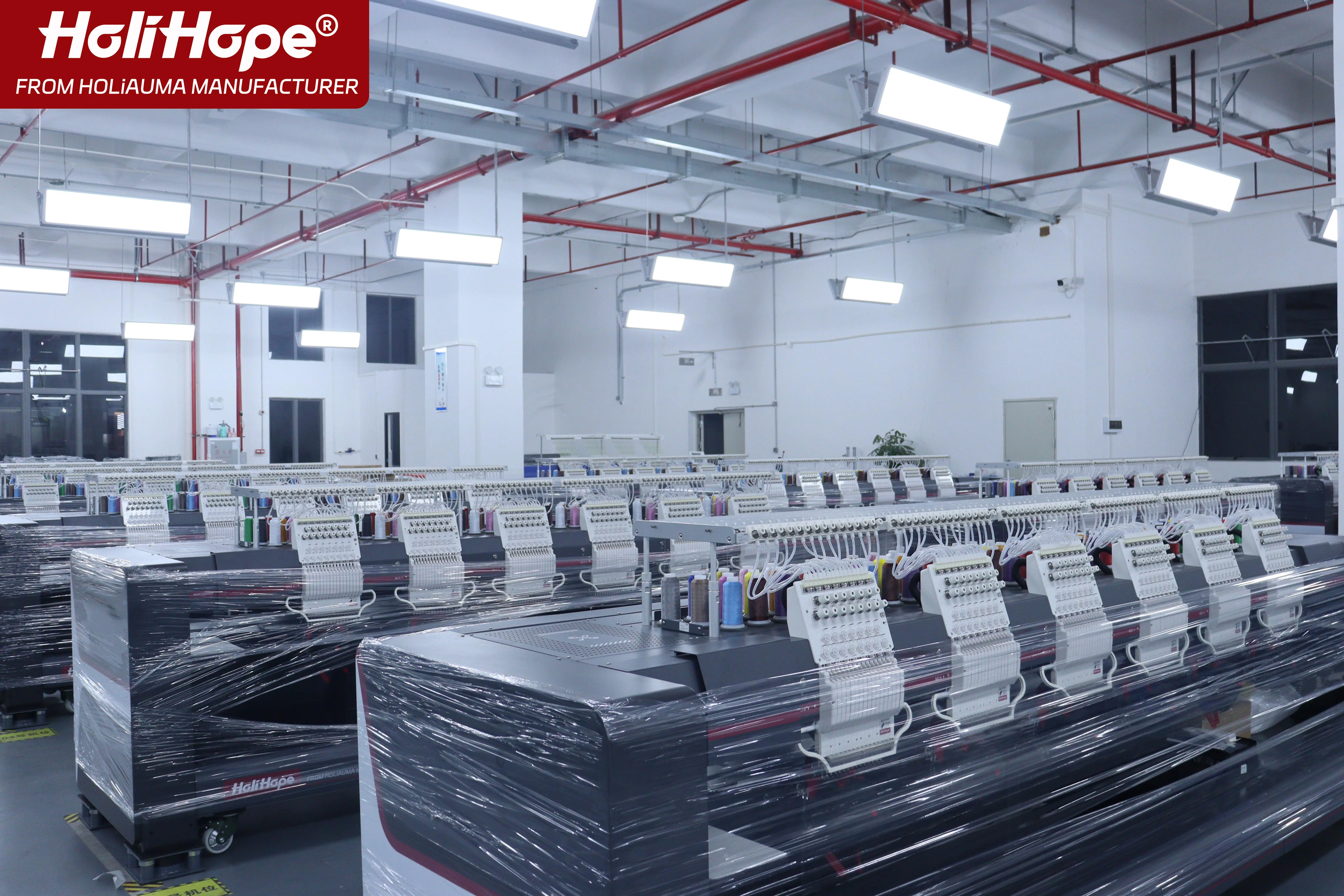 HoliHope Top 15 needle 6 head embroidery machine barudan type computer embroidery machine for cap t-shirt flat sequin cording 3d