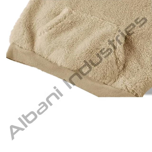 2021 OEM Custom pullover cashmere shearling berber sherpa fleece hoodies for men polar fleece hoodie