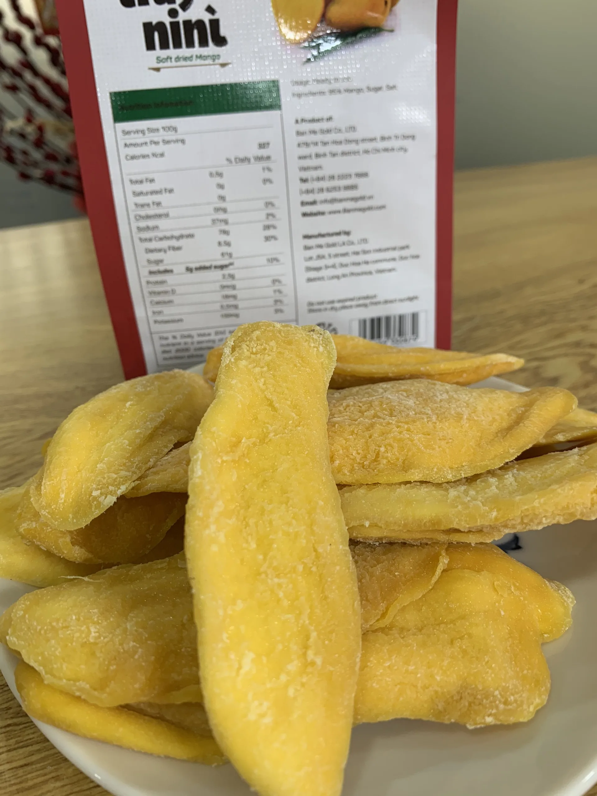 Taste Sweet mango dried from Vietnam Sliced Shape Cultivation type Packaging Vacuum Pack Hot 2022