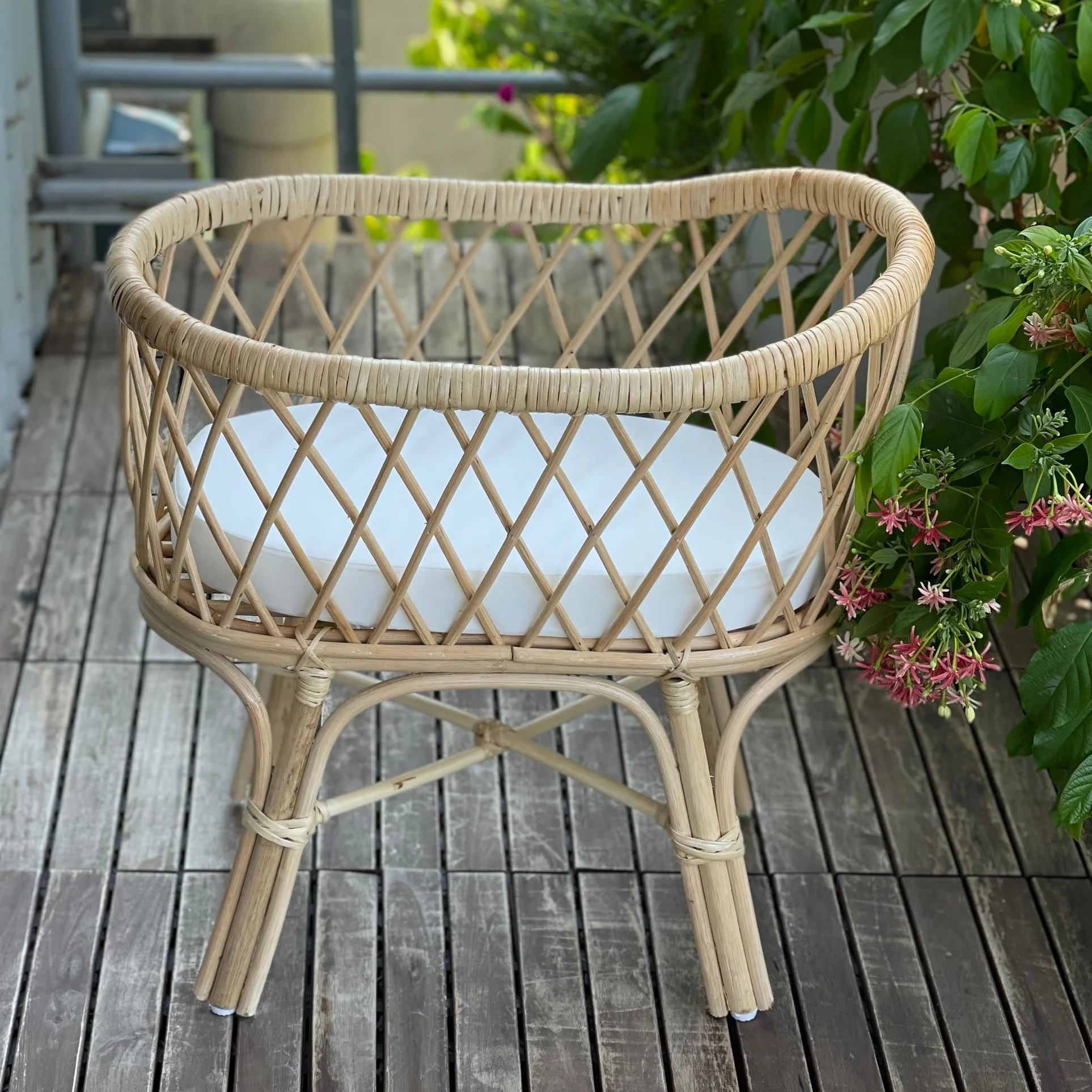 Роскошная 100% Нетканая вручную безопасная кукла из натурального ротанга мебель постельное белье кроватка игрушки для детей играть