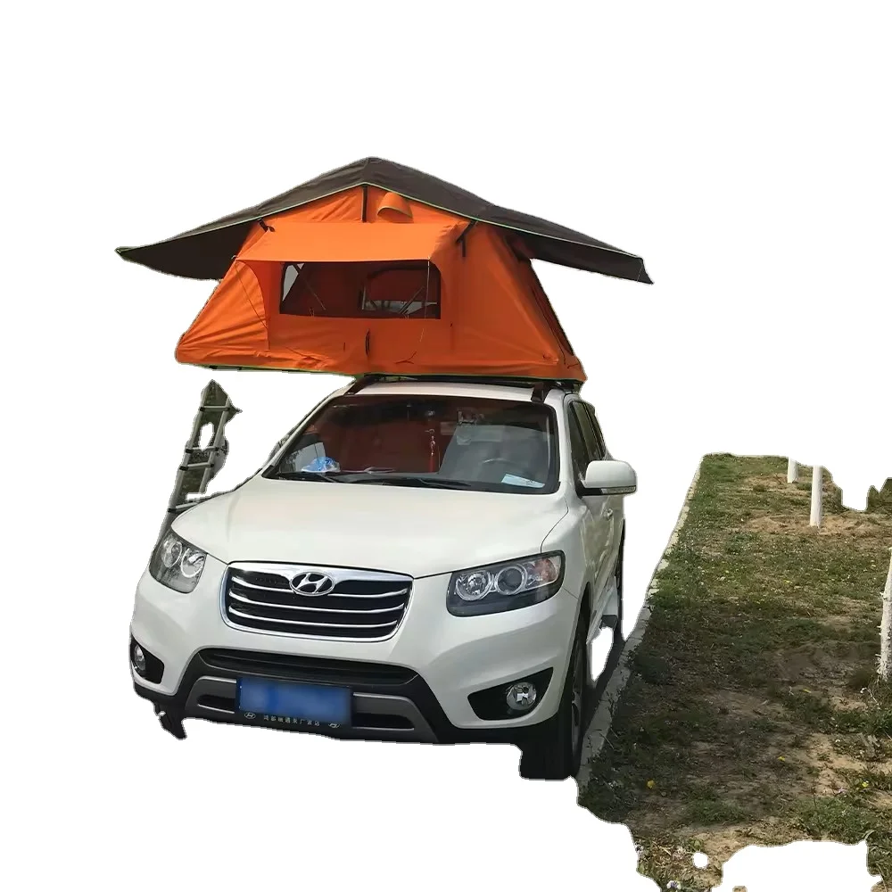 Waterproof Durable Car Roof Top Tent Easy Setup Canvas Fabric with Straight Bracing for Camping and Overlanding